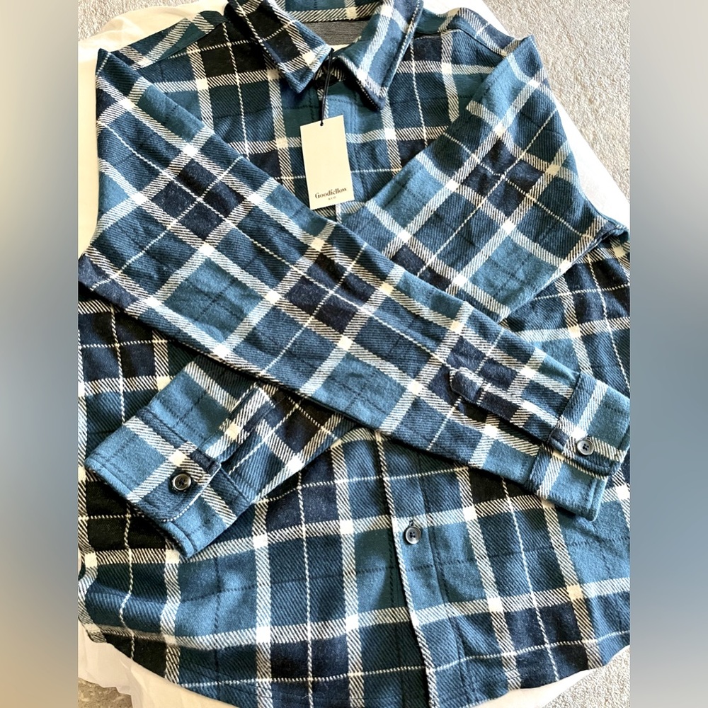 GoodFellow & CO Blue and White Flannel